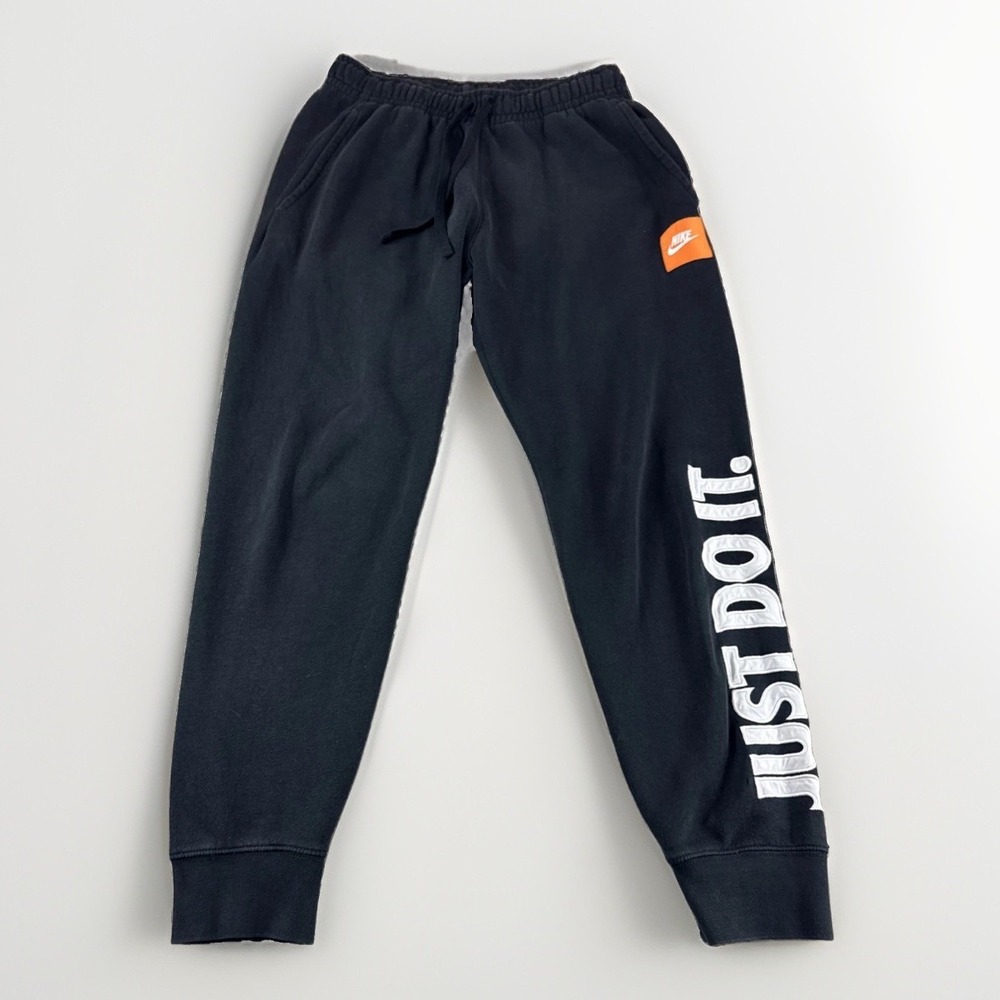 Nike Joggers Mens S Black Sweatpants Embroidered Pants JDI Just Do It BV5114-010